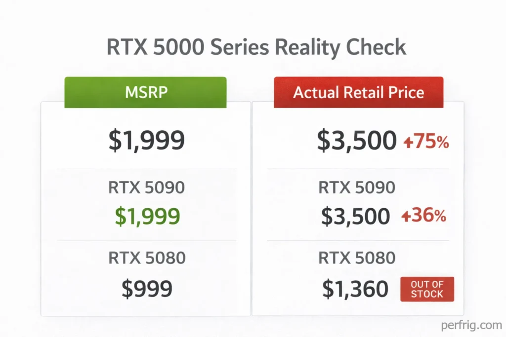 Market comparison showing AMD's opportunity with available RX 9070 XT versus NVIDIA's unavailable RTX 5000 Super series