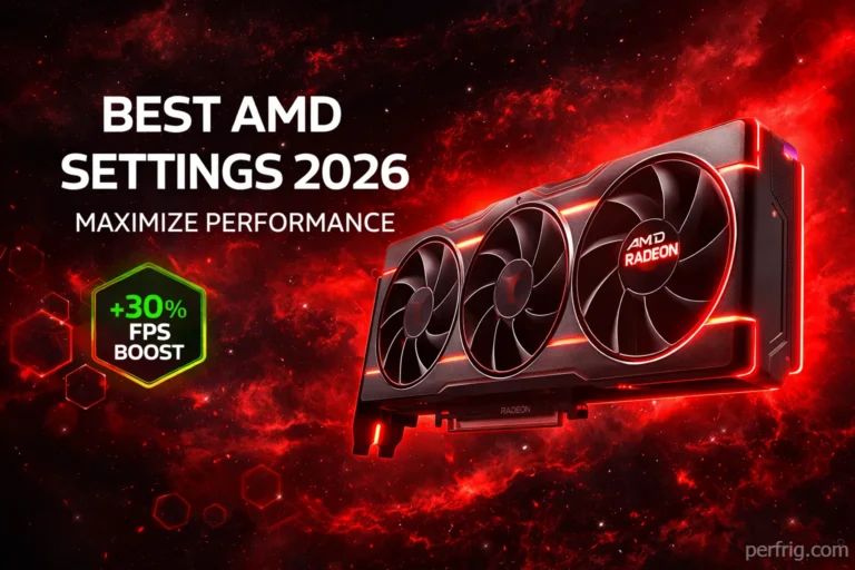 AMD Radeon Software Gaming tab interface showing essential settings for optimal gaming performance