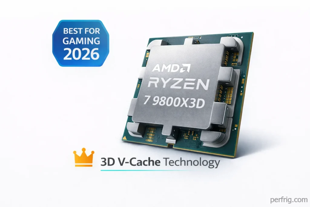 Best CPUs for gaming 2026 featuring AMD Ryzen 7 9800X3D with 3D V-Cache technology