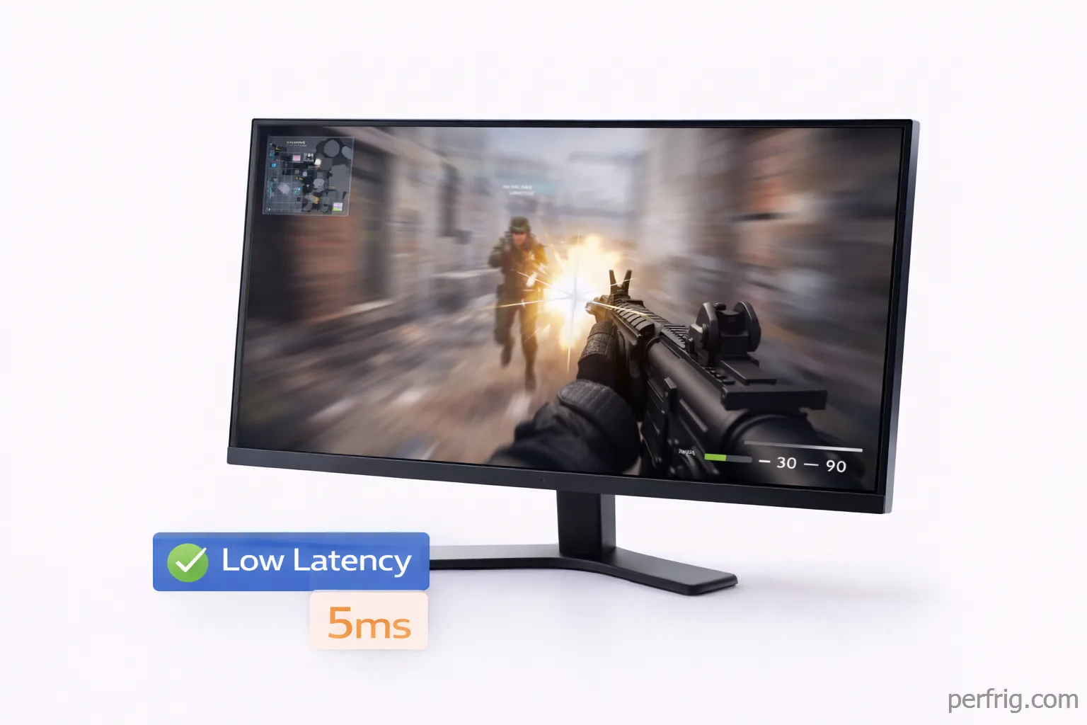 Gaming monitor with low input lag optimization for competitive gaming responsiveness