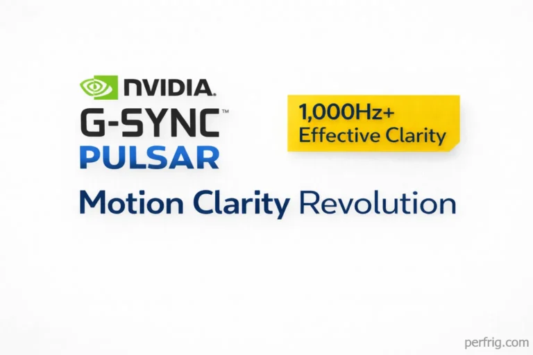 NVIDIA G-Sync Pulsar technology launch announcement featuring motion clarity revolution for gaming monitors