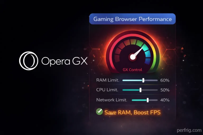 Opera GX gaming browser performance guide featuring GX Control resource limiters