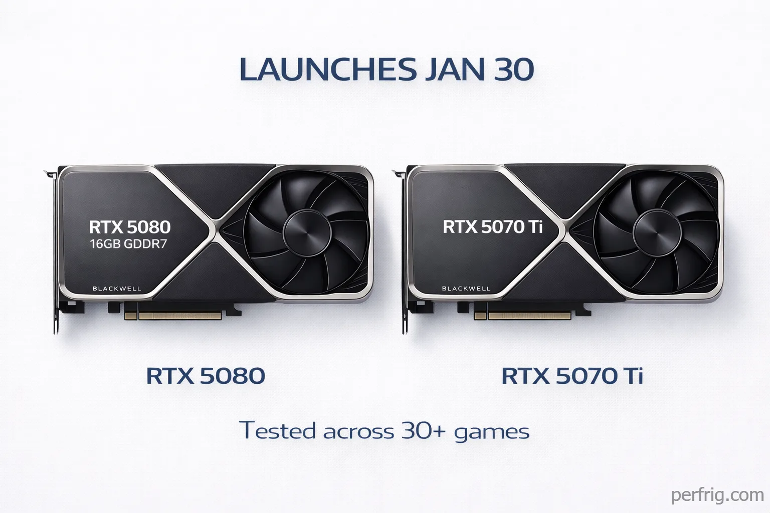 NVIDIA RTX 5080 and RTX 5070 Ti launch January 30, 2026 with pricing and availability details