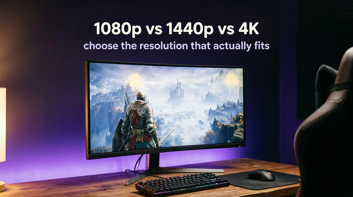 1080p vs 1440p vs 4K gaming resolution guide 2026 — choosing the right resolution for your monitor and GPU