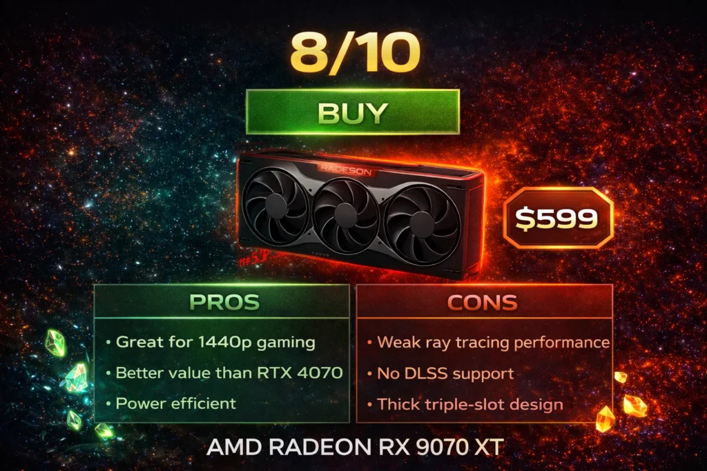 AMD Radeon RX 9070 XT review verdict: 8/10 BUY — RDNA 4 delivers at $599