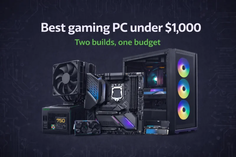 Best gaming PC builds under $1,000 in 2026