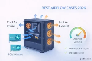 Best PC cases for airflow in 2026 showing mesh design with optimal cooling paths for gaming components