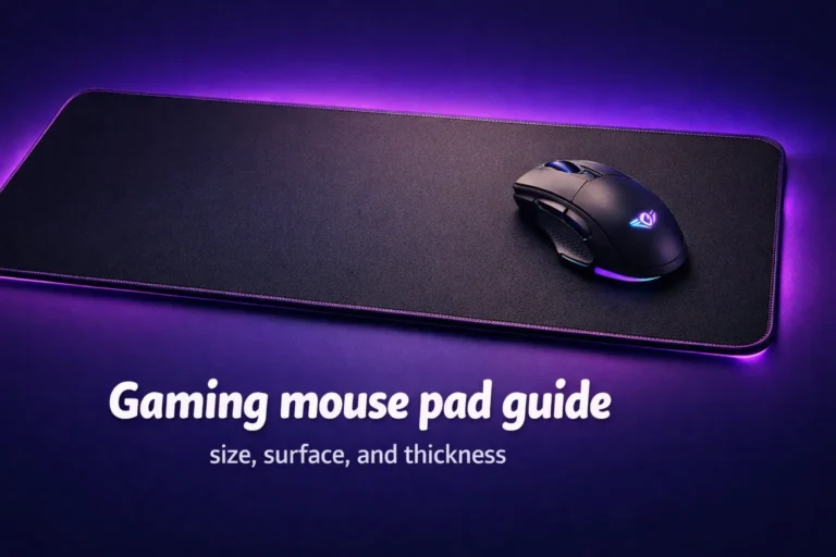 Gaming mouse pad guide covering size surface and thickness choices for hard vs soft control vs speed pads