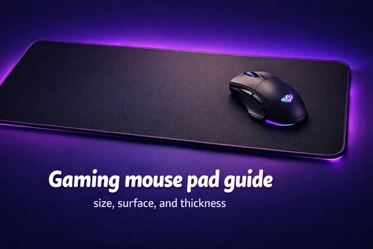 Gaming mouse pad guide covering size surface and thickness choices for hard vs soft control vs speed pads