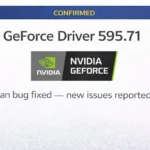 Nvidia GeForce Game Ready Driver 595.71 release news replacing recalled 595.59 with fan bug fix