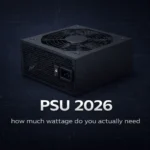 PSU buying guide 2026 showing how to calculate wattage for RTX 50 and RX 9000 builds