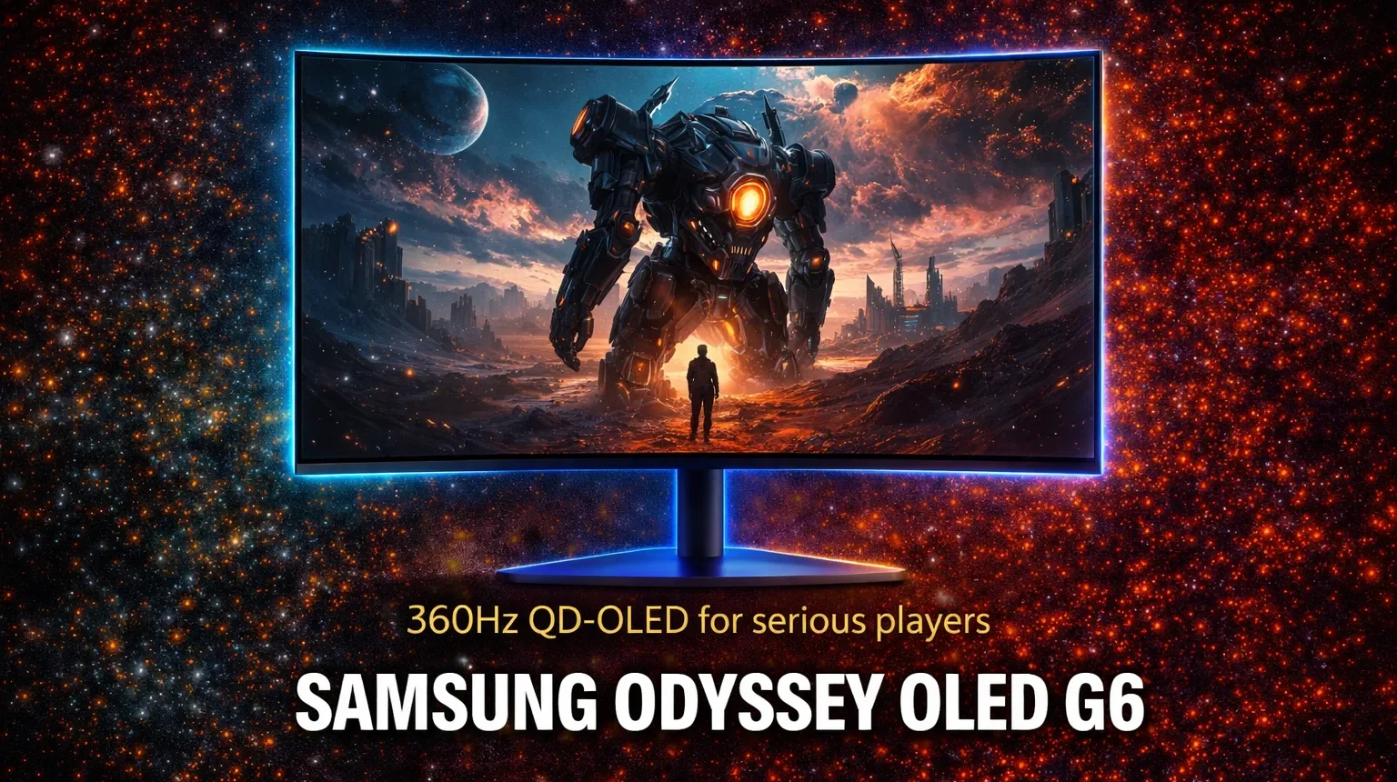Samsung Odyssey OLED G6 review featured image showing 360Hz QD-OLED gaming monitor for competitive PC gaming