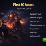Where Winds Meet beginner guide featured image showing first ten hours checklist with seven key tips for new players