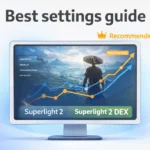 Where Winds Meet best settings guide featured image showing PC monitor with settings menu and performance optimization overview