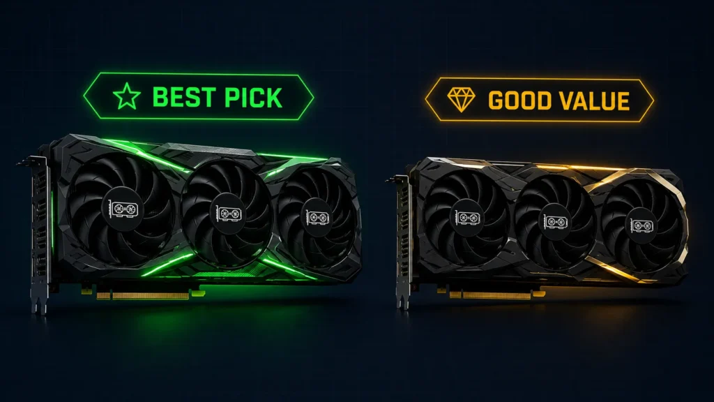 RTX 4060 Ti vs RX 7700 XT mid-range GPU comparison for 1080p gaming at $250 to $350